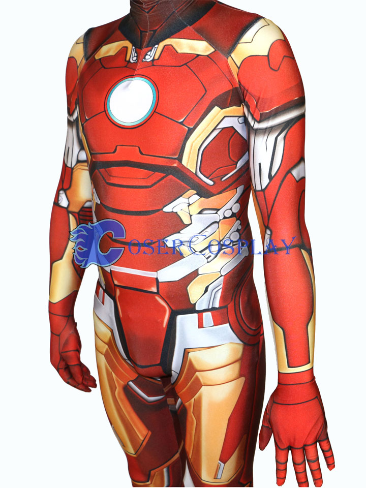 Tony Stark Iron Man Cosplay Costume Zentai Halloween Cosercosplay